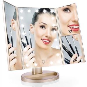 LED Vanity mirror, 180 Degree Adjustable, Gold